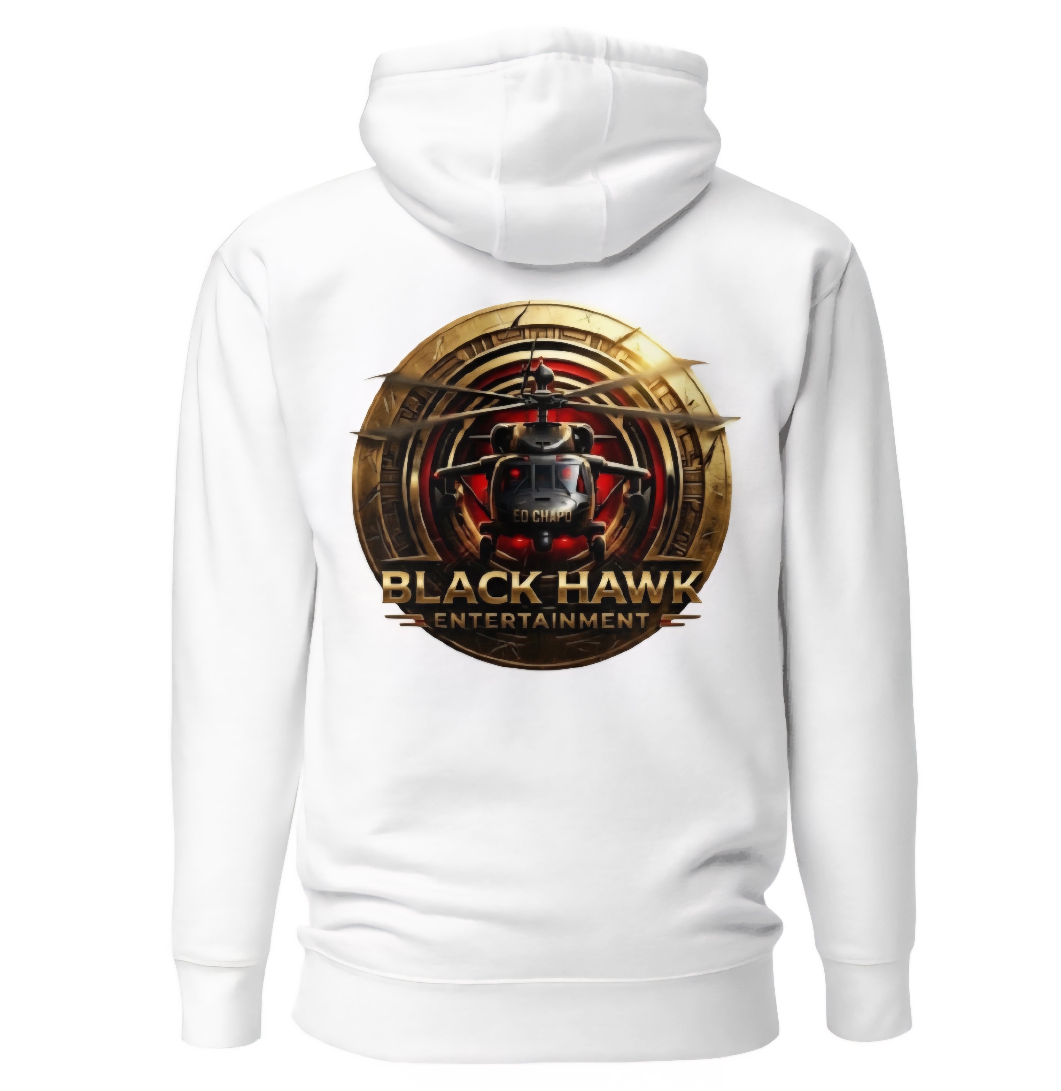 BLACK HAWK HOODIE ( WHITE)