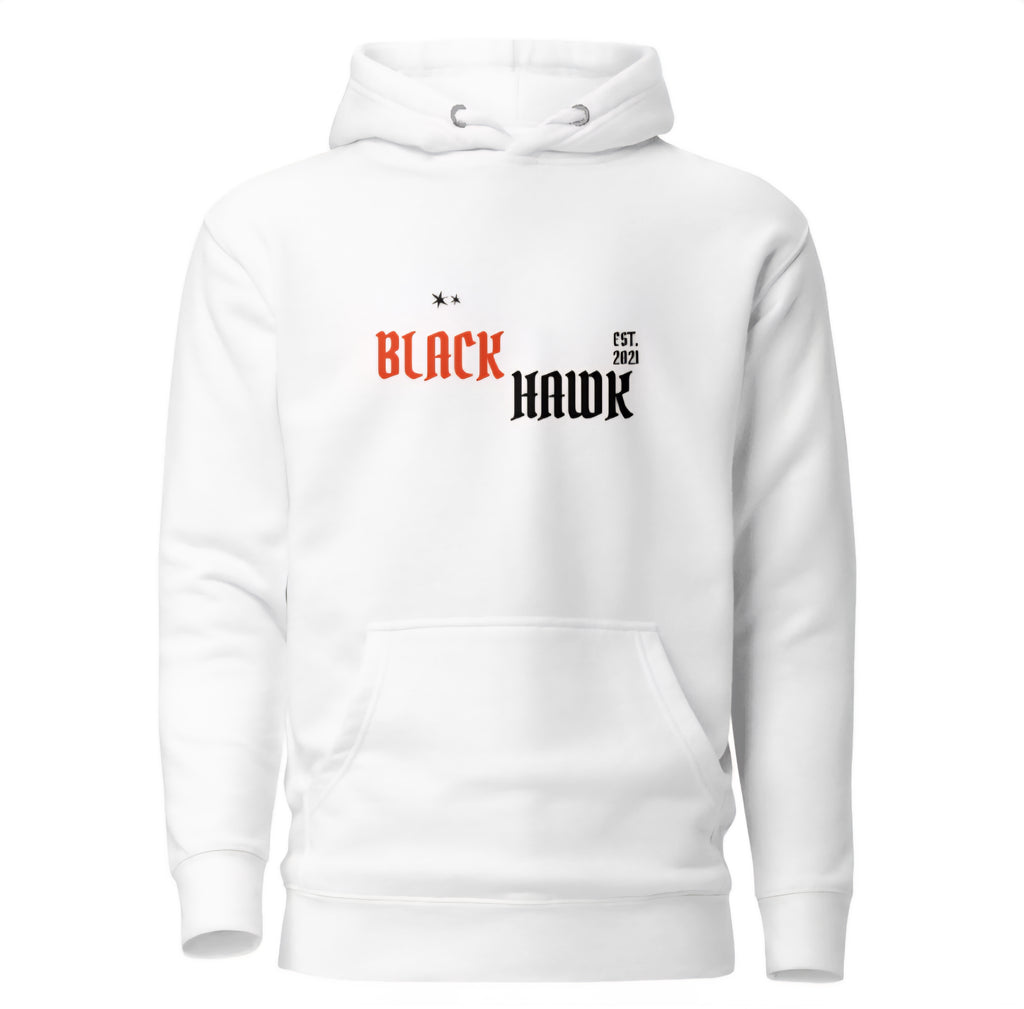 BLACK HAWK HOODIE ( WHITE)